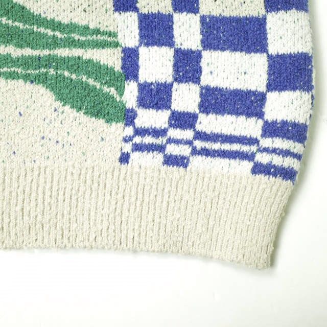 新品 KHOKI コッキ 24AW 日本製 Intarsia-knit jumper ジャガード 
