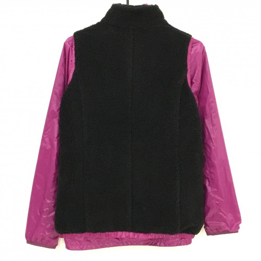 adabat アダバット　中綿ブルゾン　黒×パープル　リバーシブル　ジップアップ　レディース　M　ゴルフウェア　r13 アダバット ジャケットの通販