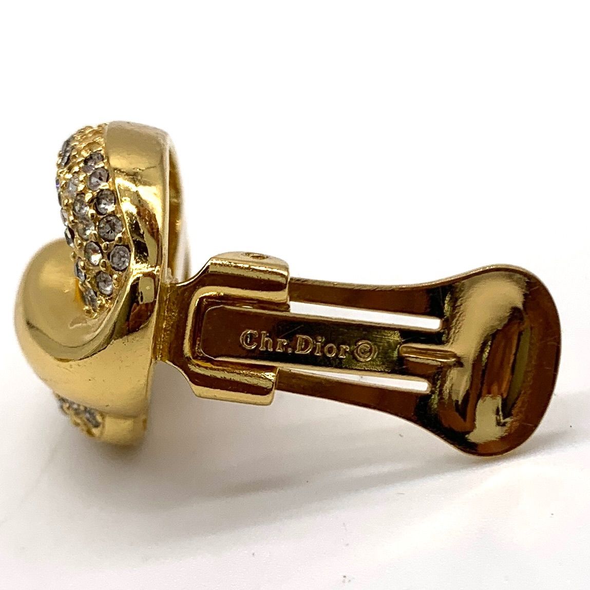 お買い得】Christian Dior 両耳イヤリング ラインストーン ゴールド系