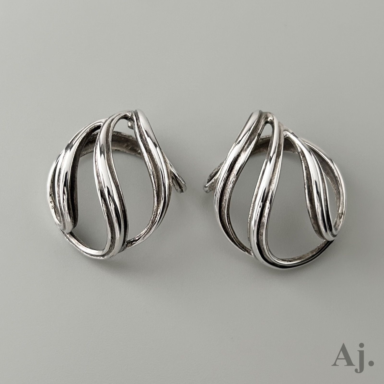 使用感大 ジョージジェンセン イヤーカフ 413 AG925 ヴィンテージ Georg Jensen