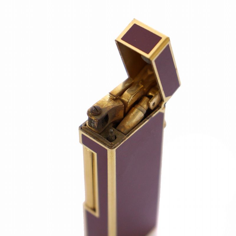 ダンヒル dunhill ガスライター ローラー式 スクエア 赤