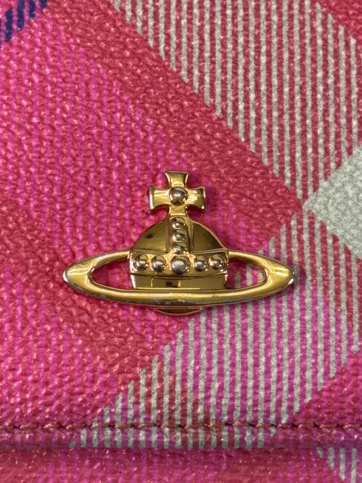 Vivienne Westwood 二つ折り財布 赤 チェック柄 美品 Vivienne