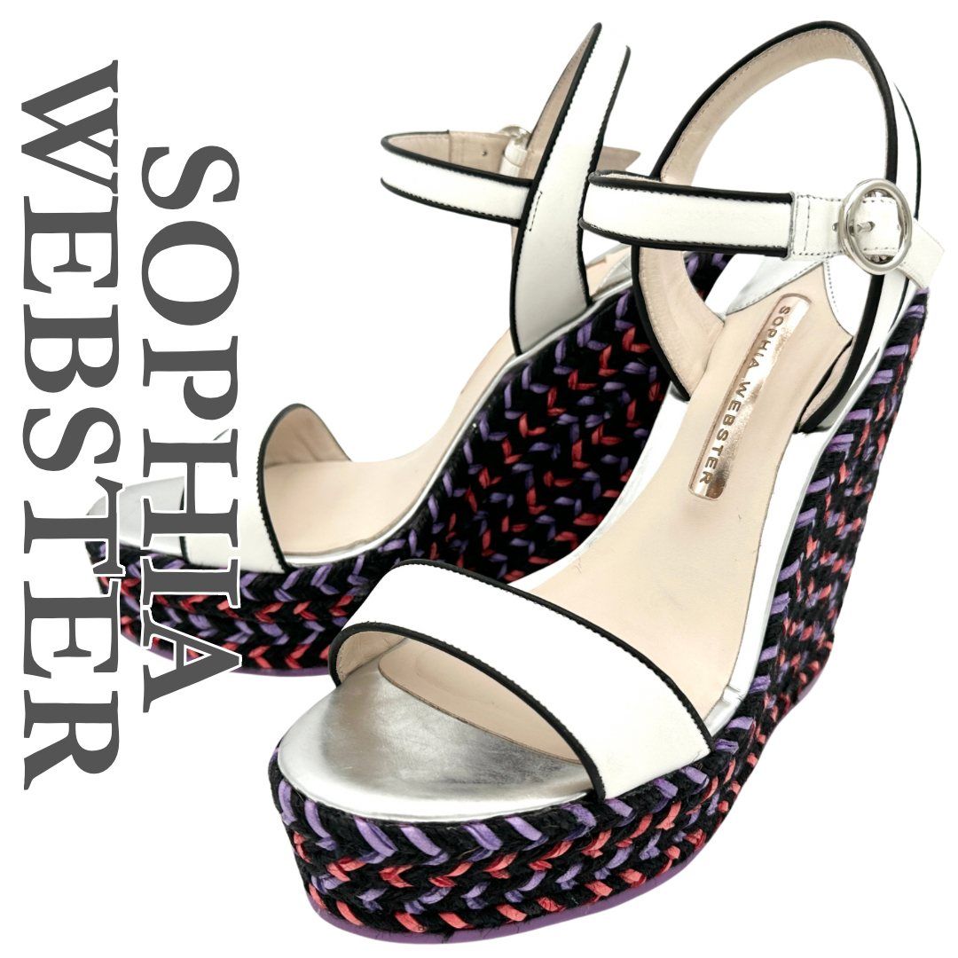 □新品級□ SOPHIA WEBSTER サンダル エスパドリーユ ウェッジソール 