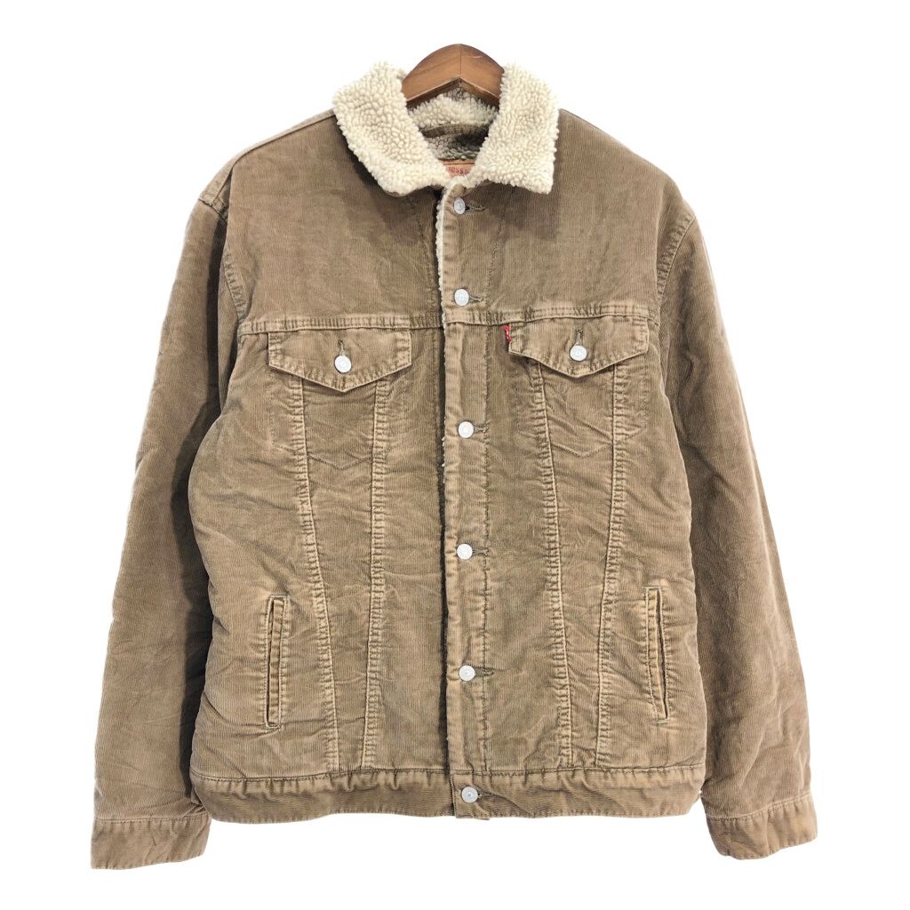 Levi's リーバイス 70598 コーデュロイボアジャケット ベージュ (メンズ XL) 中古 古着 S8773