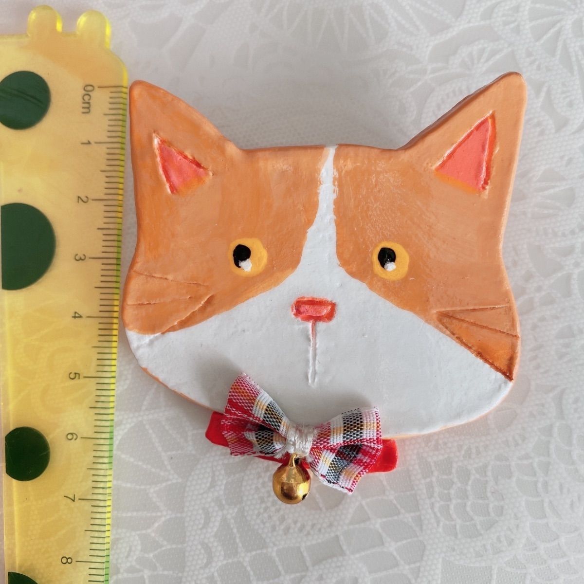 ハンドメイド半衿ブローチ ねこ クリアブルー ハンドメイド - united ...