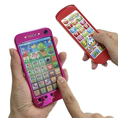 ピンク おしゃべり!スマホ＆リモコンセット おもちゃ スマホ リモコン パネルを押すと光る しゃべる 音が鳴る (ピンク)