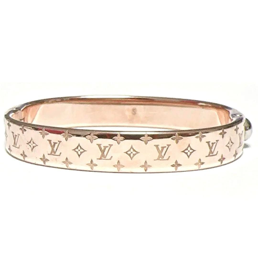美品 LOUIS VUITTON ルイヴィトン カフナノグラムブレスレット - メルカリ