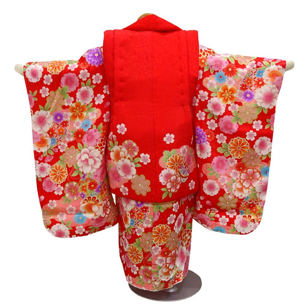 七五三　正絹　着物被布 七五三 着物 3歳 女の子 正絹 選べる全8柄 高級正絹被布セット