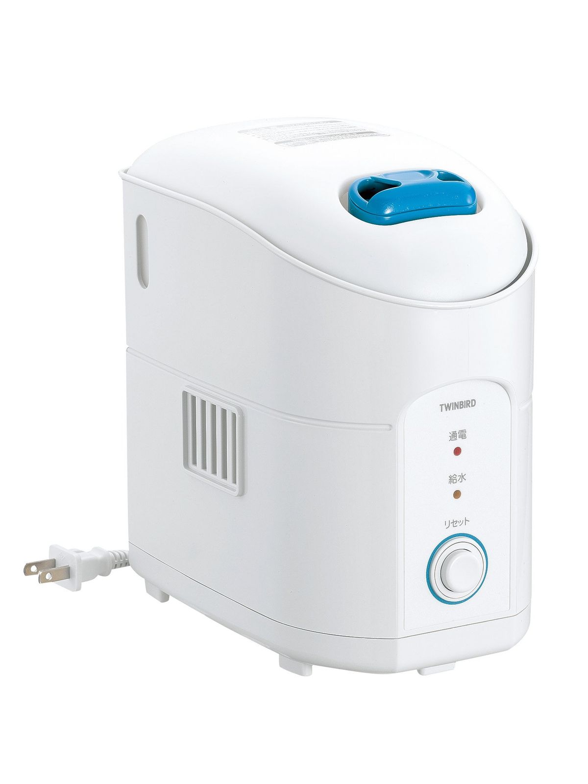 ツインバード 加湿器 卓上 加熱式 タンク容量1.2L コンパクト アロマトレイ付 ホワイト SK-4974W 連続8時間運転 スチーム式 オフィス デスク 乾燥 省スペース 加熱式