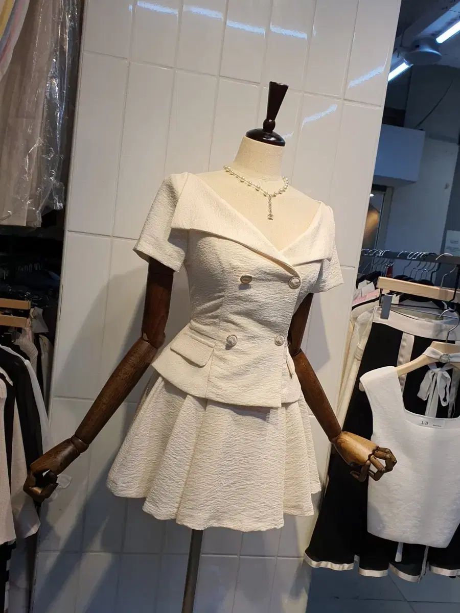 ベルリンセット ゲストルック ツーピースセット ツイードツーピースセット L