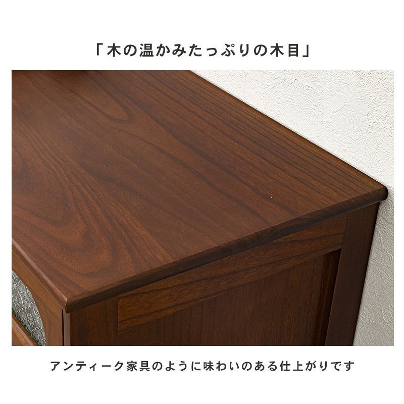 B-COMPANYビーカンパニー人気木製食器棚 ウォルナットブラウンガラス扉付き アンティーク風 キャビネット 60｜B-COMPANY公式オンラインショップ