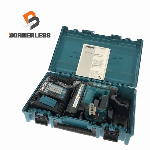 ☆中古品☆makita マキタ 18V 充電式面木釘打 FN350D 充電器 ケース付き フィニッシュネイラ 大工道具 内装 100818 - メルカリ