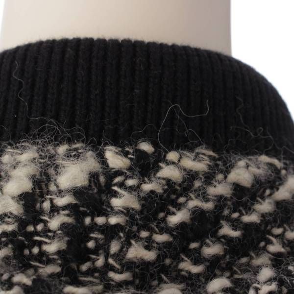 ステラマッカートニー フード付き ツイード コート ブラック ホワイト