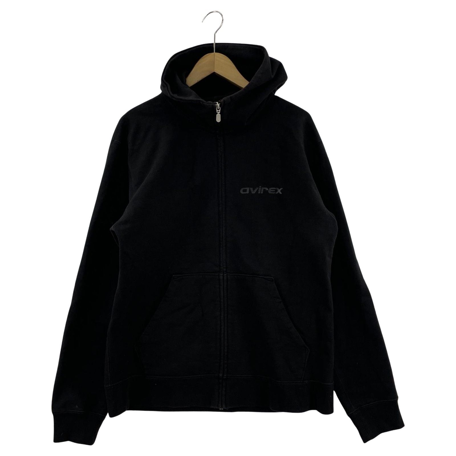 AVIREX アヴィレックス ジップアップパーカー size2XL/ブラック - メルカリ