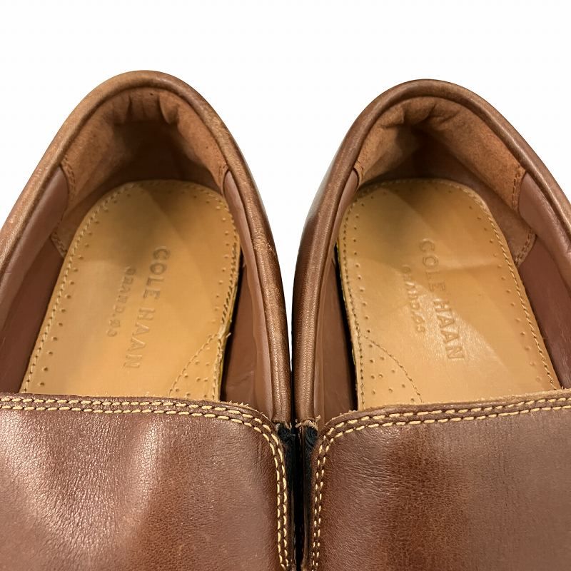 良品✨コールハーン デッキシューズ27 レザー ブラウン ローファー スリッポン コールハーン COLE HAAN サンタ バーバラ ツイン ゴア2