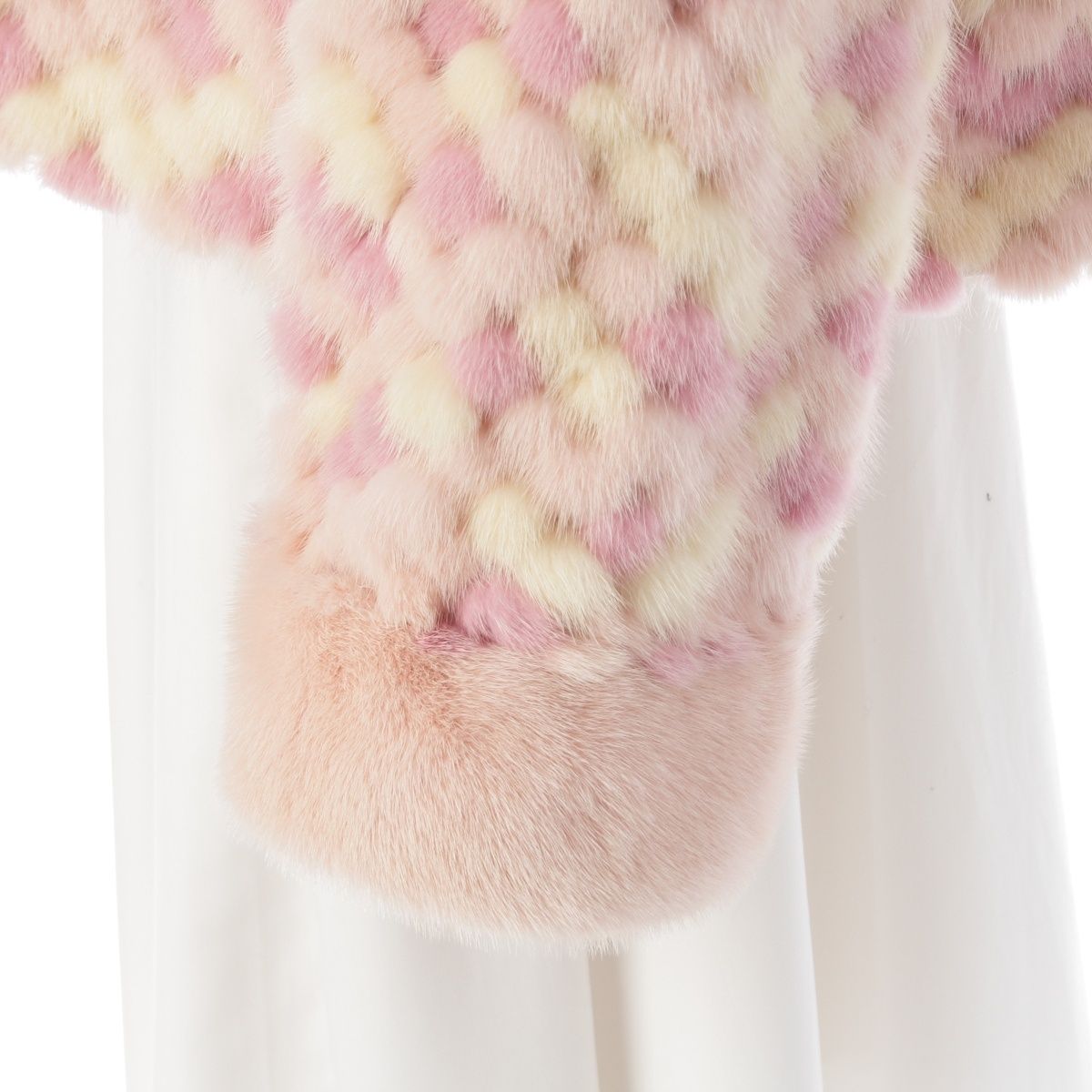 ROYAL CHIE ロイヤルチエ サガミンク ファー ジャケット アウター ピンク ベージュ GULLKHAN_COM