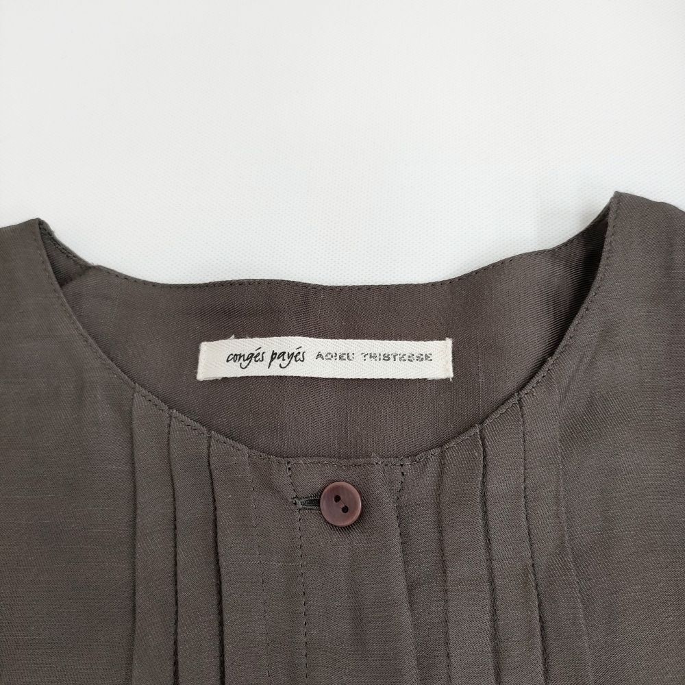 Conges payes ピンタック 千鳥格子 B0134RFA058 ワンピース  