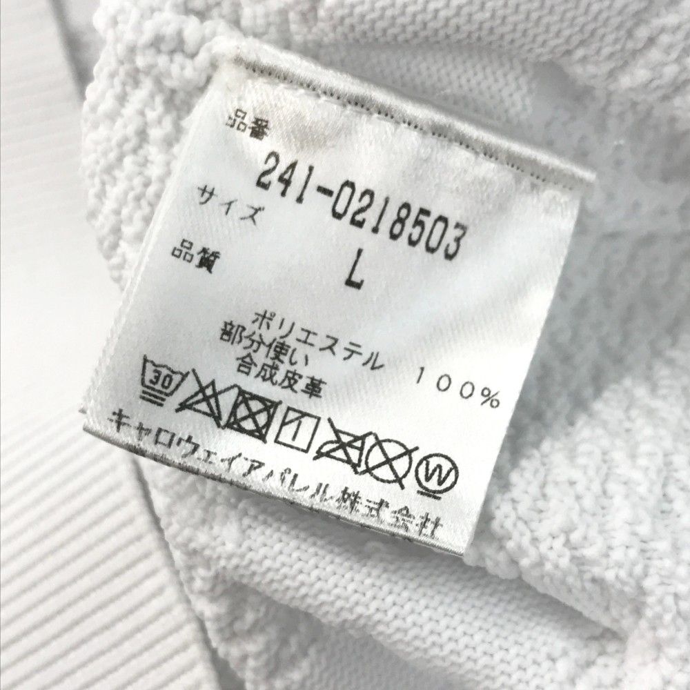 サイズ：L CALLAWAY キャロウェイ  長袖ニットセーター 総柄 ホワイト系 [240101446599] ゴルフウェア メンズ ストスト サイズ：L CALLAWAY キャロウェイ 長袖ニットセーター 総柄