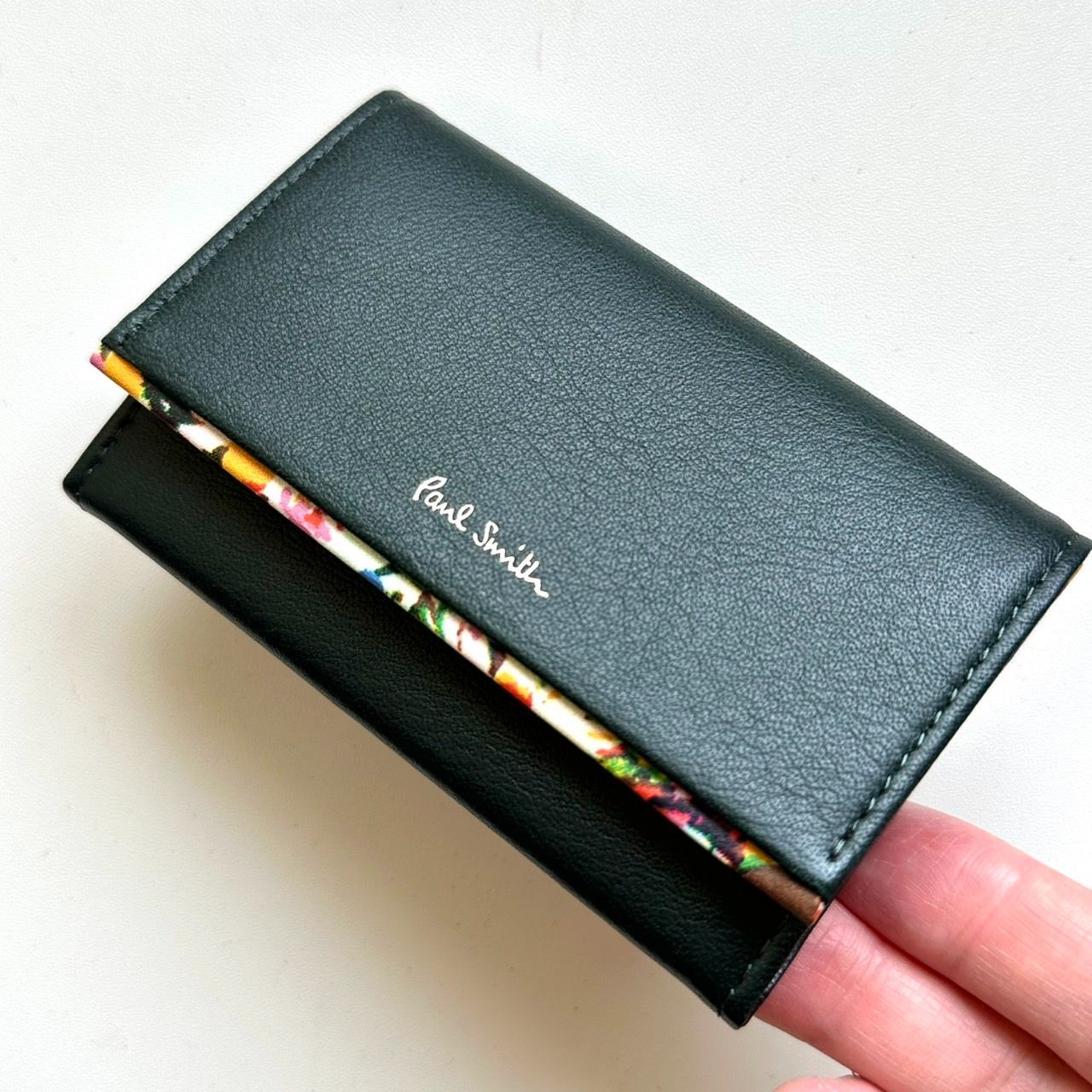 ポールスミス Paul Smith 名刺入れ マーガレットプリントトリム