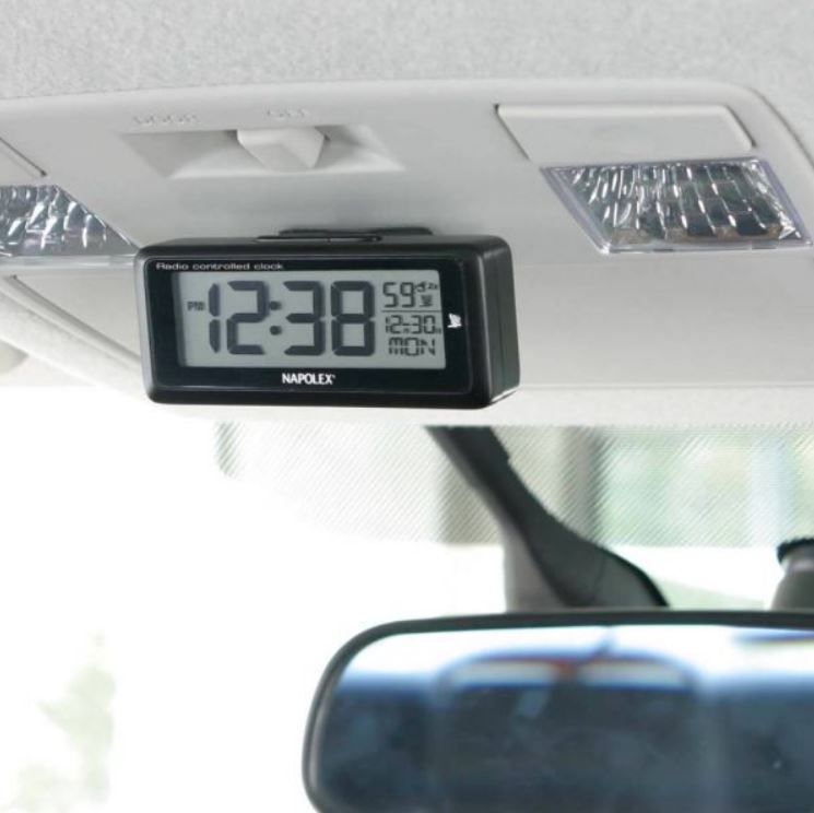 【アウトレット】NAPOLEX ナポレックス 電波時計 カー用品 時計 デジタル ラジオコントロール LEDバックライト付 ドライブ 取り付け簡単 車用 車載 日本全域対応 カレンダー表示付 電池 FIZZ-940 thumbnail 4
