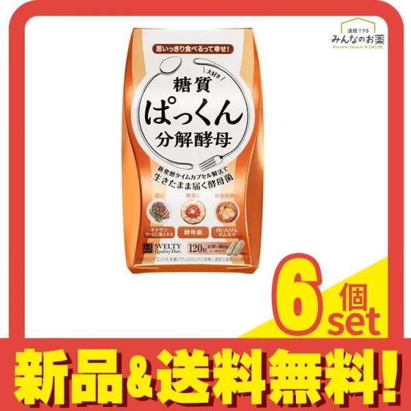スベルティ ぱっくん分解酵母 120粒 6個セット まとめ売り