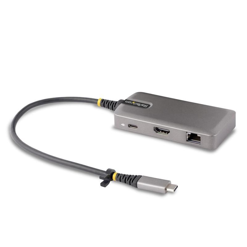 StarTech.com マルチポートアダプター USB-C接続 シングルモニター 4K60Hz HDMI 100W USB PDパススルー 2x USB 3.0ハブ GbE 各種OS対応 Work