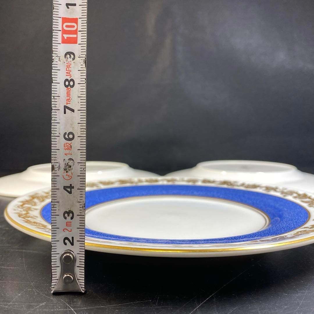 ホワイトホールパウダーブループレート6枚 直径20.5㎝