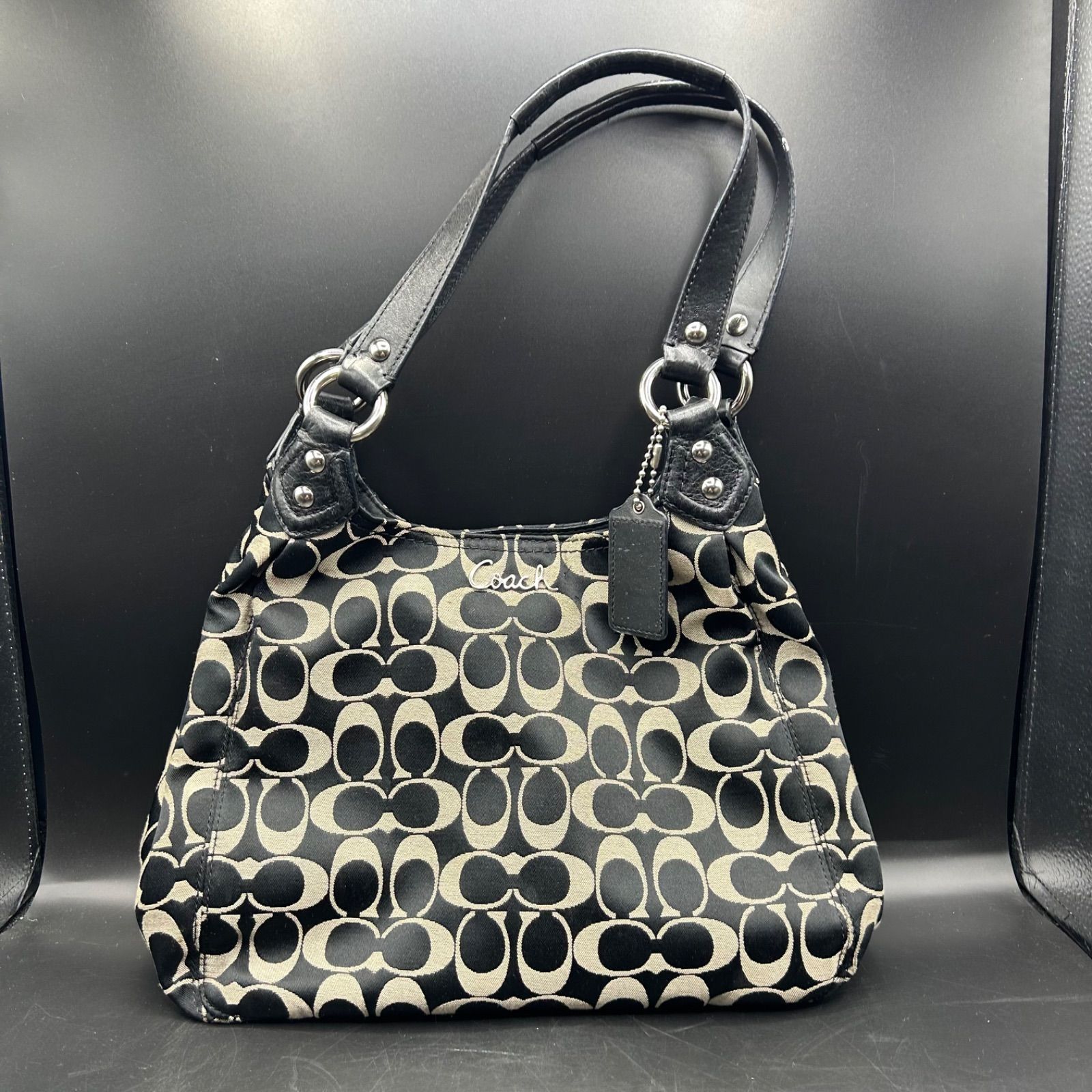 【美品】 COACH シグネチャー ホーボー ハンドバッグ h2 COACH】 コーチ シグネチャー ハンドバッグ ショルダーバッグ