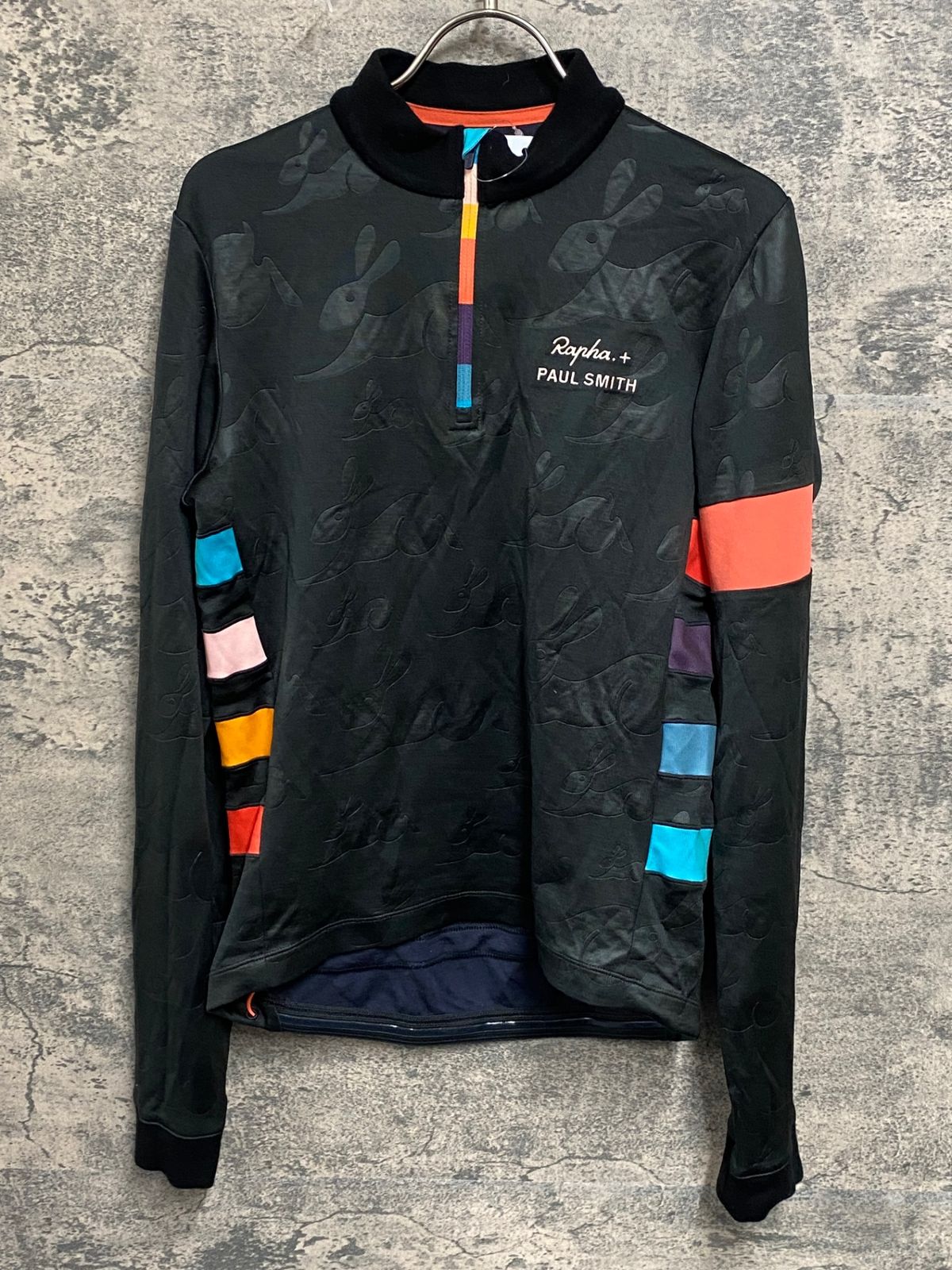 JC611 ラファ Rapha PAUL SMITH - RAPHA LONG SLEEVE CLASSIC JERSEY 長袖 サイクルジャージ 黒 M
