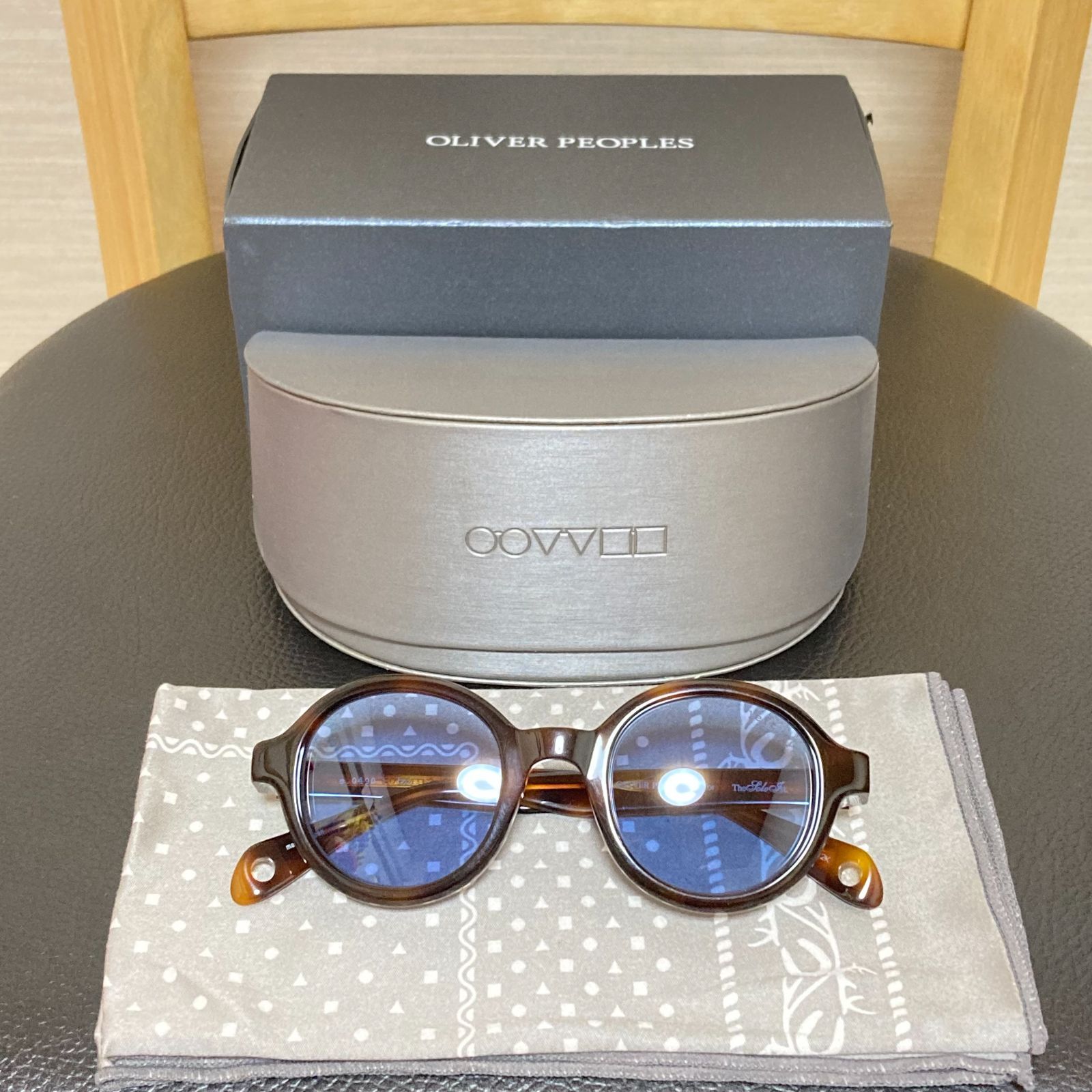 オリバーピープルズ×タカヒロミヤシタザソロイスト OLIVER PEOPLES for TAKAHIROMIYASHITA サングラス s.0490  ブルー ケース 箱有 - メルカリ