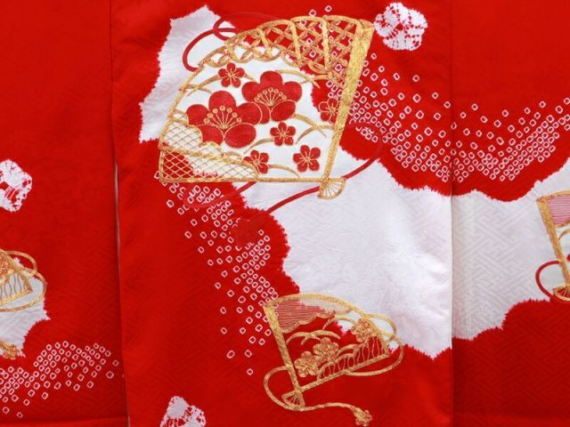 金駒刺繍入り 絞り