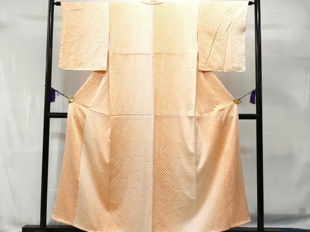 平和屋着物□上質な小紋 総絞り 暈し染め 正絹 逸品 未使用 CAAU8312fb  