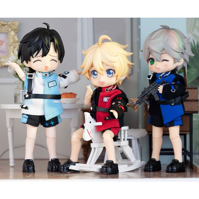 ob11ドールフルセット オビツ11 ドール服 サックス4点セット ob11 撮影小物 ぬい撮り 人形用