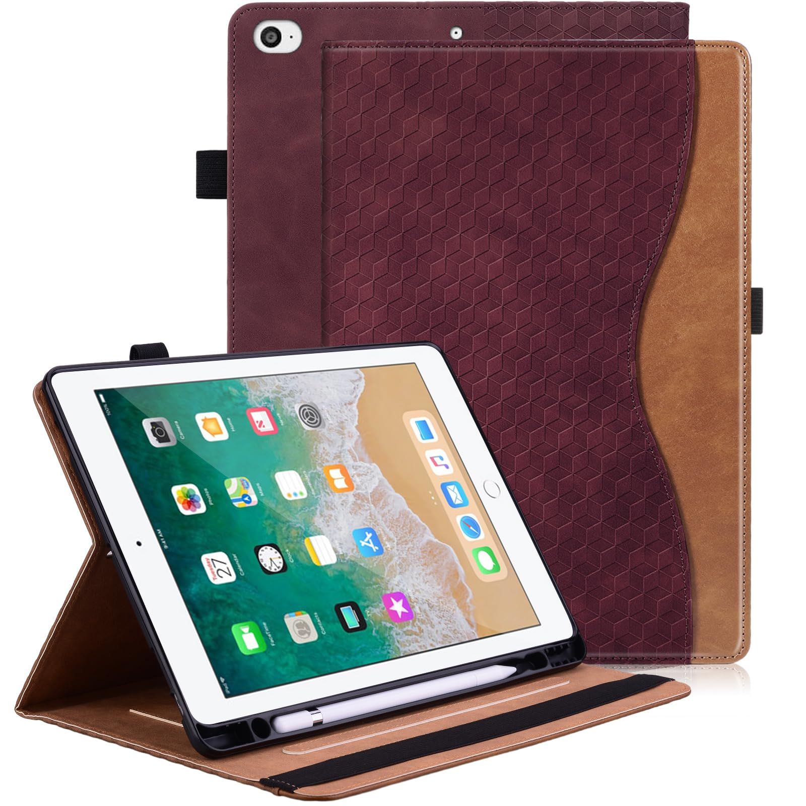 収納可能 Pencil PUレザー Apple カバー 10.2 tpu材質 10.2 iPad iPad スタンド機能 iPad iPad iPad カード収納 iPad iPad ペン収納 全面保護 ケース ケース ケース スリープ機能 ケース ケース 9