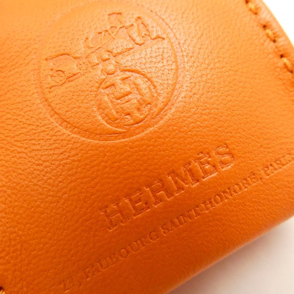 【美品】HERMES エルメス サックオランジュ オレンジ キーホルダー エルメス)サック・オランジュ オレンジショッパー型チャーム
