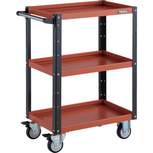 ＴＲＵＳＣＯ ツールワゴン イーグルワゴン ６００Ｘ４００ＸＨ８８０ ウレタン車輪 オレンジ ブラック