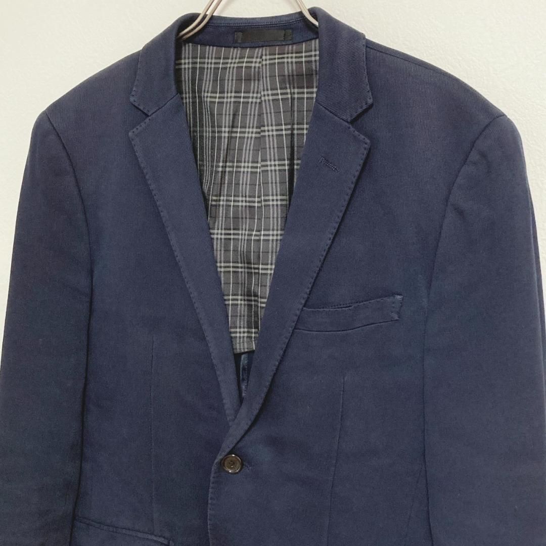美品 バーバリー ブラックレーベル テーラードジャケット 紺ブレ ノバチェック バーバリーブラックレーベル テーラードジャケット ノバチェック 黒 XL