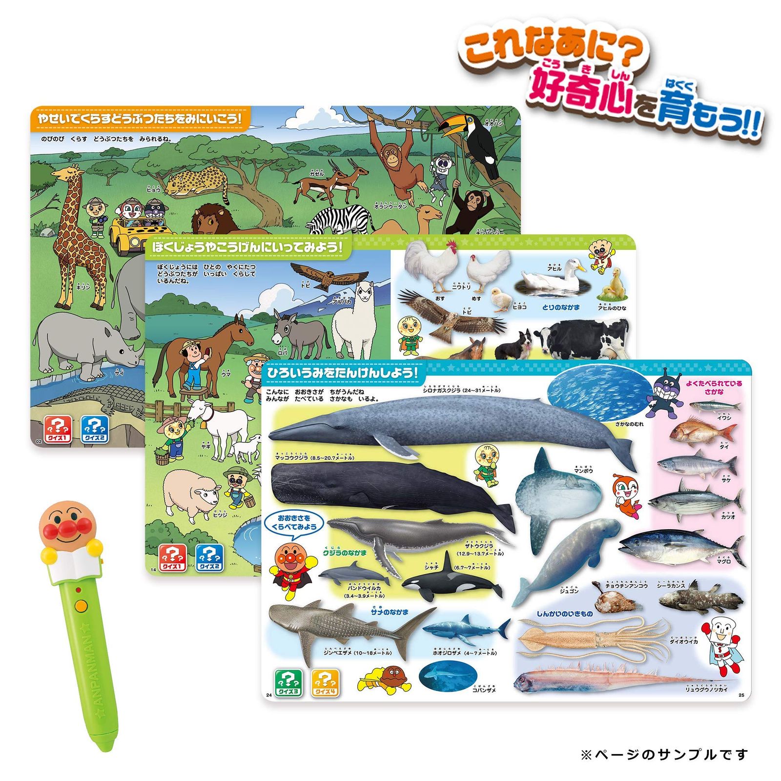 アンパンマンおしゃべり どうぶつ ずかん 本174×240×17mm ペン37×170×3(中古品) 送料無料アンパンマンおしゃべり どうぶつ ずかん 本174×240×17mm