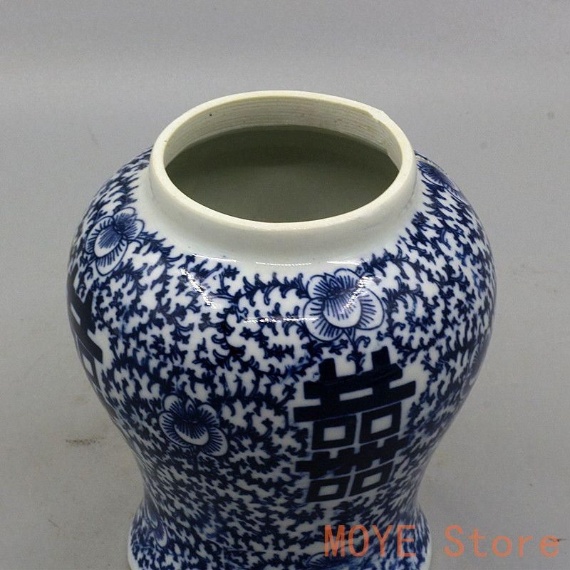 景徳鎮 陶磁器 喜字将軍缶茶筒 装飾品 工芸品 置物 清乾隆喜字将軍缶茶筒 景徳鎮 陶磁器 装飾品 現代工芸品 美術品