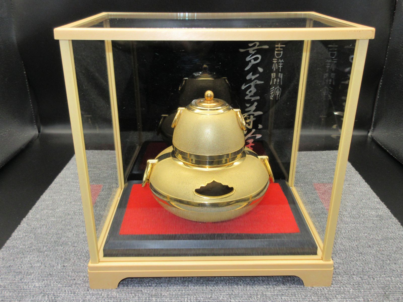 Ｂ級品】吉祥開運 黄金茶釜 24金メッキ 縁起物 置物 - Gallery ...