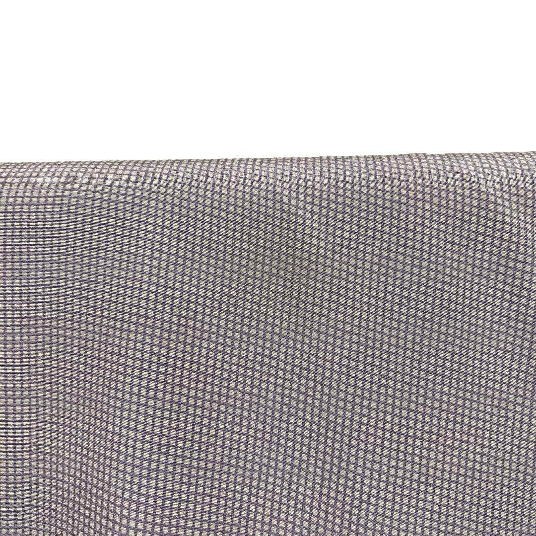 作家もの小紋江戸小紋角通しパープル黄緑着物114a d