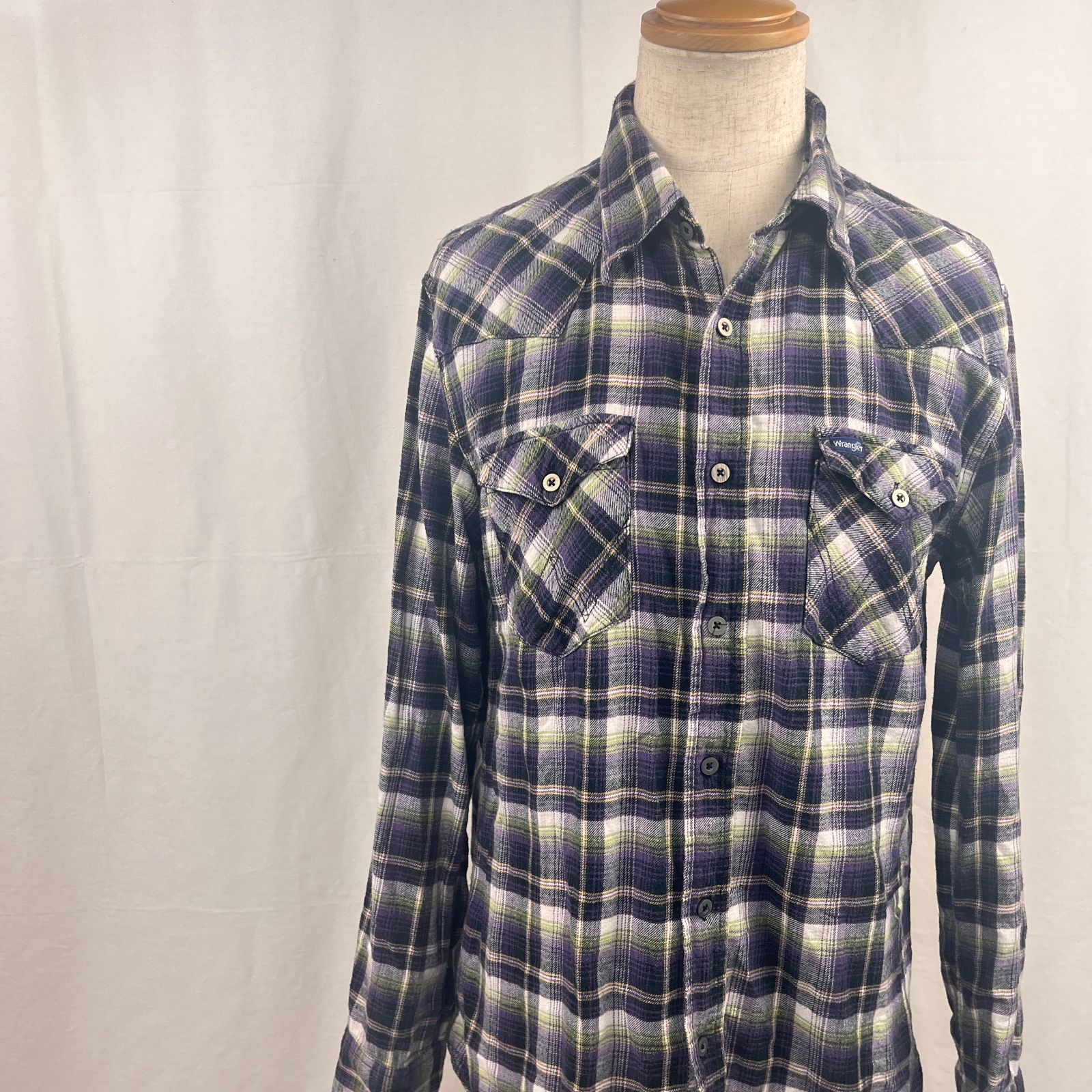 【イシちゃん】Wrangler チェックネルシャツ 2枚セット Mサイズ】Wrangler ラングラー 90s ヘビーオンス チェック柄