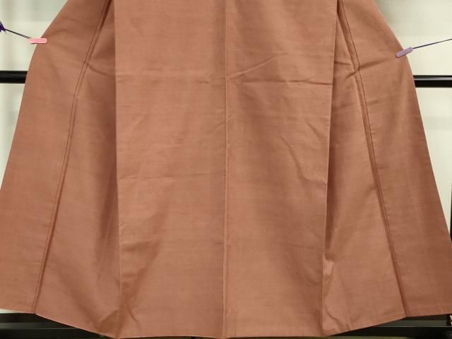 平和屋本店□極上 草木染結城玉紬 色無地 濃退紅色 やまと誂