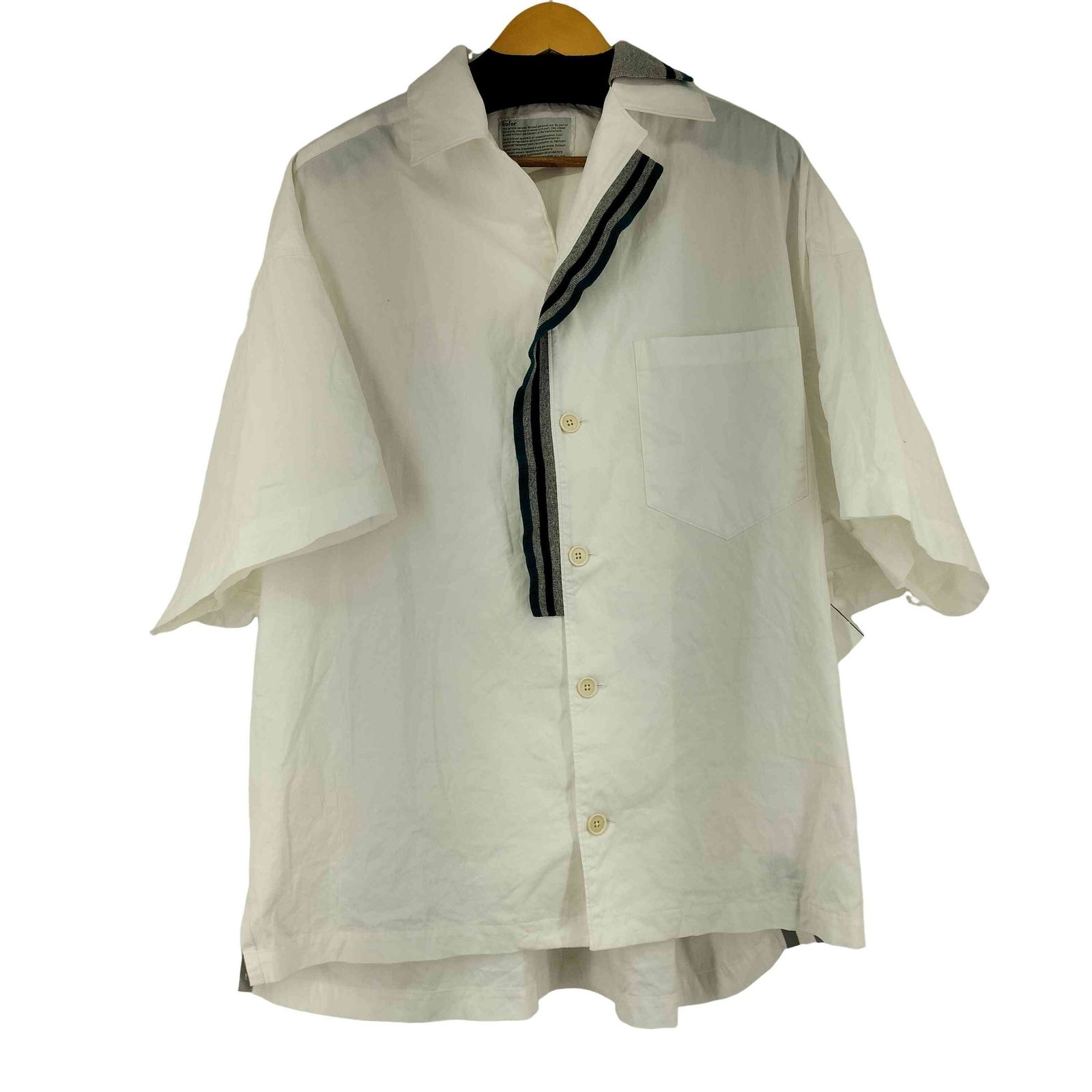 カラー kolor 22SS Rib Docking S/S Shirts ドッキングストライプ