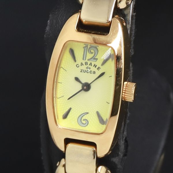 QZ CABANE DE ZUCCA 1N01-0LA0 黄色文字盤 レディース腕時計 2000000