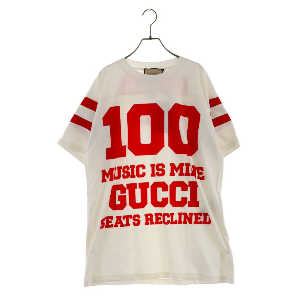 GUCCI (グッチ) 100周年 ロゴプリント コットンジャージー 半袖Tシャツ