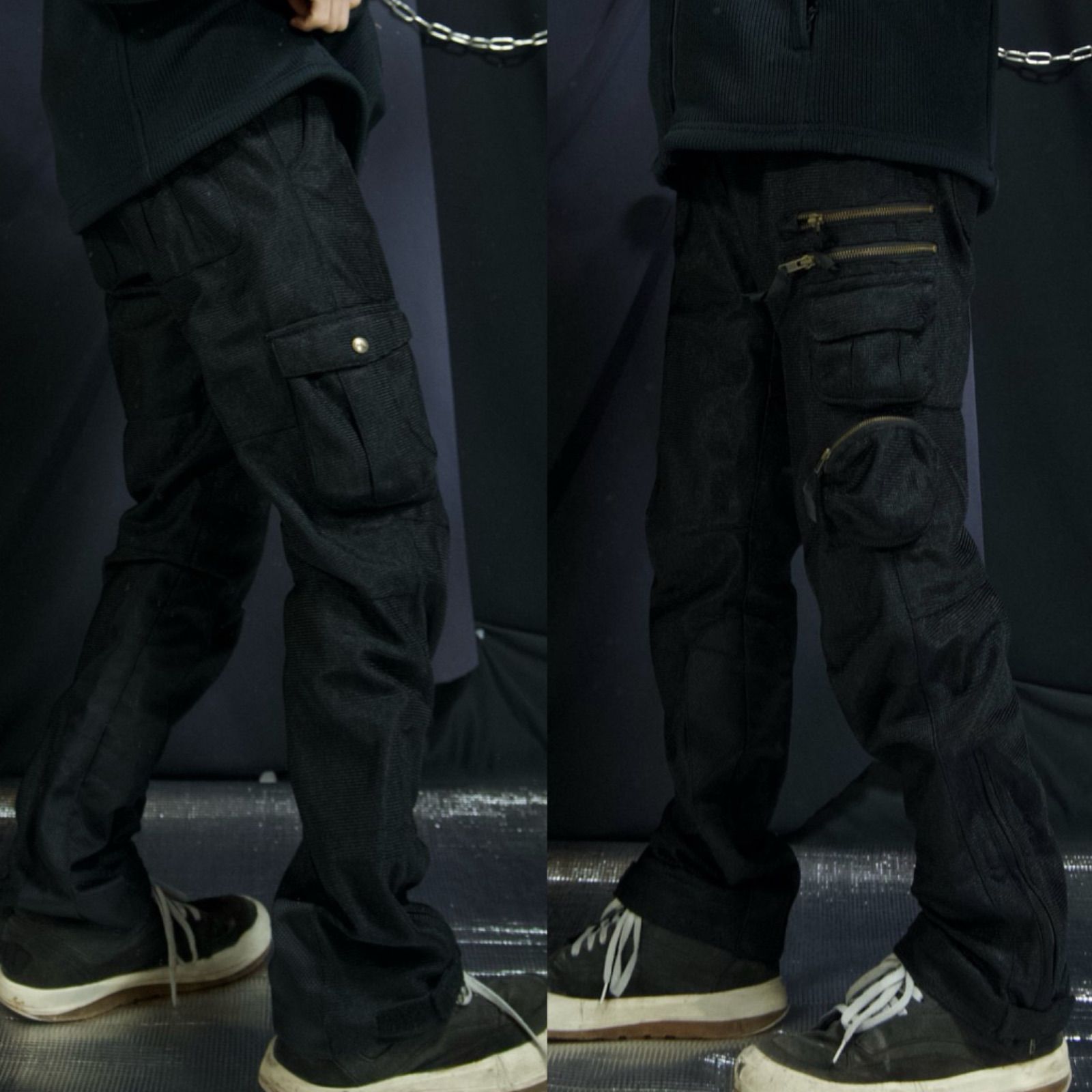 パンツ BAD BOY gimmick cargo pants 00s BADBOY Multi Pockets Zipper Gimmick Biker Cargo Pants