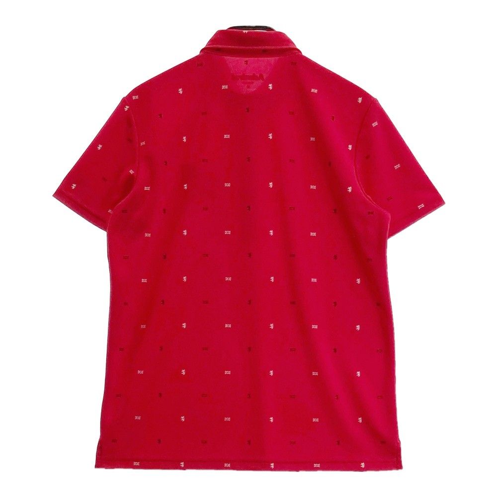 サイズ：L ADMIRAL アドミラル 半袖ポロシャツ ボタンダウン 総柄