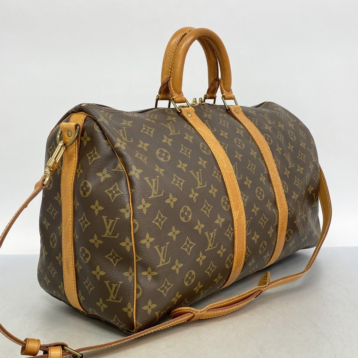 5mc3663 ルイヴィトン ボストンバッグ モノグラム キーポルバンドリエール45 M41418 ブラウン メンズ レディース ユニセックス