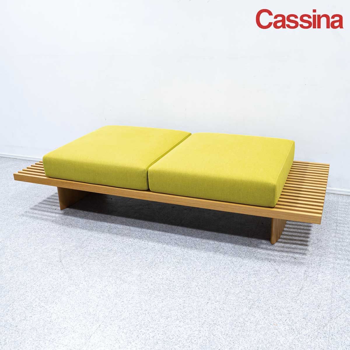 展示品】Cassina カッシーナ 514 REFOLO レフォロ ベンチ ソファ ファブリック イエロー シャルロット・ペリアン 定価192万 -  メルカリ